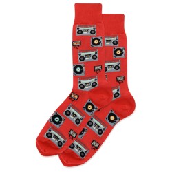HotSox Retro Music Socks, Red, 1 Pair, Men Shoe 6-12.5 HotSox Retro Music Socks, Red, 1 Pair, Men Shoe 6-12.5