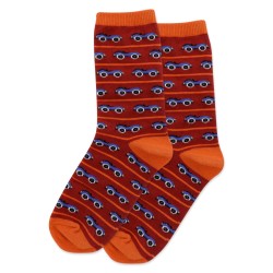 HotSox Race Car Kids Socks, Orange, 1 Pair, Small/Medium HotSox Race Car Kids Socks, Orange, 1 Pair, Small/Medium