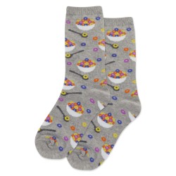 HotSox Cereal Kids Socks, Grey Heather, 1 Pair, Small/Medium