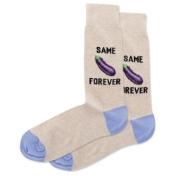 HotSox Same Eggplant Forever Socks, Natural Melange, 1 Pair, Men Shoe 6-12.5 HotSox Same Eggplant Forever Socks, Natural Melange, 1 Pair, Men Shoe 6-12.5