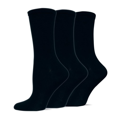 HotSox Womens Solid Trouser 3 Pack Socks, Black, 3 Pair, Womens Shoe 4-10 HotSox Womens Solid Trouser 3 Pack Socks, Black, 3 Pair, Womens Shoe 4-10