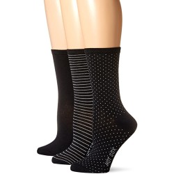HotSox Womens Pin Dot 3 Pack Socks, Black, 3 Pair, Womens Shoe 4-10 HotSox Womens Pin Dot 3 Pack Socks, Black, 3 Pair, Womens Shoe 4-10