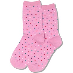 HotSox Womens Pindot Heart Repeat Socks, Daiquiri, 1 Pair, Womens Shoe 4-10 HotSox Womens Pindot Heart Repeat Socks, Daiquiri, 1 Pair, Womens Shoe 4-10