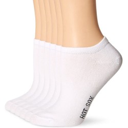 HotSox Womens Solid Low Cut 6 Pack Socks, White, 6 Pair, Womens Shoe 4-10 HotSox Womens Solid Low Cut 6 Pack Socks, White, 6 Pair, Womens Shoe 4-10
