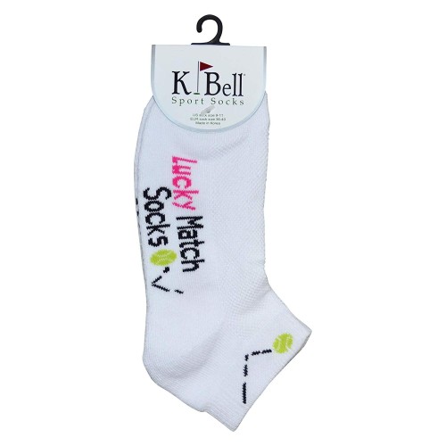 K. Bell Lucky Match Socks, White, Sock Size 9-11/Shoe Size 4-10, 1 Pair