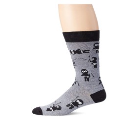 K. Bell Men's Ninjas Crew Socks, Black, Sock Size 10-13/Shoe Size 6.5-12, 1 Pair K. Bell Men's Ninjas Crew Socks, Black, Sock Size 10-13/Shoe Size 6.5-12, 1 Pair