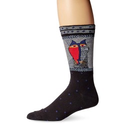 K. Bell Men's Laurel Burch Native Cat Crew Socks, Black, Sock Size 10-13/Shoe Size 6.5-12, 1 Pair K. Bell Men's Laurel Burch Native Cat Crew Socks, Black, Sock Size 10-13/Shoe Size 6.5-12, 1 Pair