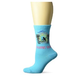 K. Bell Surfin' USA Socks - American Made, Jewel, Sock Size 9-11/Shoe Size 4-10, 1 Pair