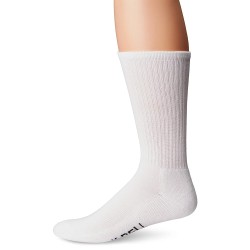 K. Bell Men's Basic Sport Crew, White, Sock Size 10-13/Shoe Size 6.5-12, 1 Pair