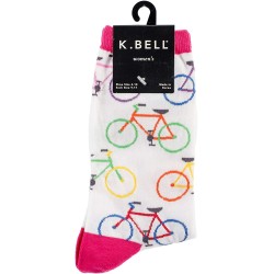 K. Bell Colorful Bikes Crew Socks, White, Sock Size 9-11/Shoe Size 4-10, 1 Pair K. Bell Colorful Bikes Crew Socks, White, Sock Size 9-11/Shoe Size 4-10, 1 Pair