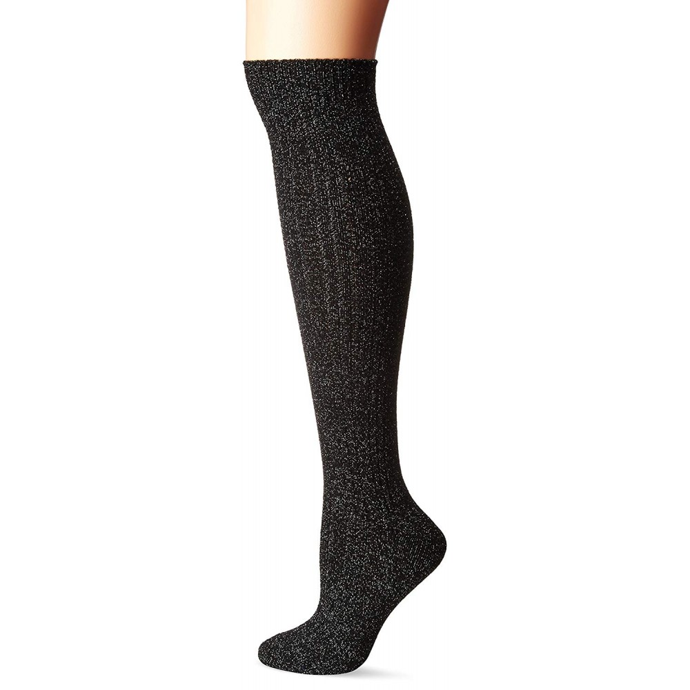 K. Bell Soft Lurex Marl Knee High Socks, Silver, Sock Size 9-11/Shoe ...