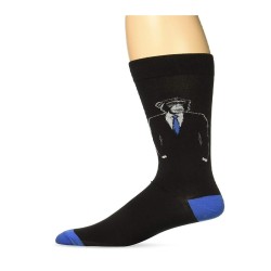 K. Bell Men's Monkey Suit Crew Socks, Black, Sock Size 10-13/Shoe Size 6.5-12, 1 Pair K. Bell Men's Monkey Suit Crew Socks, Black, Sock Size 10-13/Shoe Size 6.5-12, 1 Pair