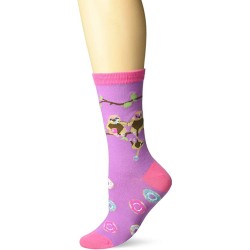 K. Bell Sloths & Donuts Crew Socks 1 Pair, Purple, Womens Sock Size 9-11/Shoe Size 4-10 K. Bell Sloths & Donuts Crew Socks 1 Pair, Purple, Womens Sock Size 9-11/Shoe Size 4-10