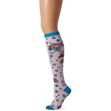 K. Bell Unicorn W/Glasses Kh Socks 1 Pair, White, Womens Sock Size 9-11/Shoe Size 4-10