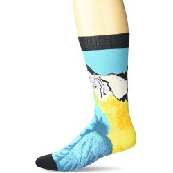 K. Bell Men's Macaw Crew Socks Socks 1 Pair, Blue, Mens Sock Size 10-13/Shoe Size 6.5-12 K. Bell Men's Macaw Crew Socks Socks 1 Pair, Blue, Mens Sock Size 10-13/Shoe Size 6.5-12