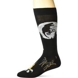 K. Bell Men's T-Rex Ride Crew Socks Socks 1 Pair, Black, Mens Sock Size 10-13/Shoe Size 6.5-12