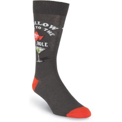 K. Bell Men's 19th Hole Crew, Dark Grey, Mens Sock Size 10-13/Shoe Size 6.5-12, 1 Pair
