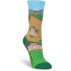 K. Bell Winery Crew - American Made, Green, Womens Sock Size 9-11/Shoe Size 4-10, 1 Pair K. Bell Winery Crew - American Made, Green, Womens Sock Size 9-11/Shoe Size 4-10, 1 Pair