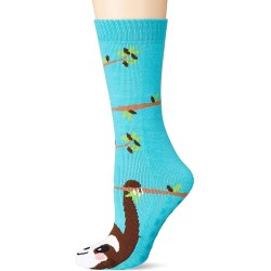 K. Bell Sloth Tube Slipper Socks 1 Pair, Blue, Women's  Size Shoe 9-11