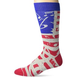 K. Bell Men's USA Music Crew Socks 1 Pair, Gray Heather, Men's  Size Shoe 10-13