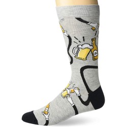 K. Bell Men's Cheers Crew Socks 1 Pair, Gray Heather, Men's  Size Shoe 10-13
