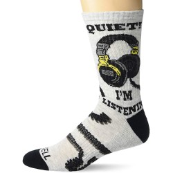 K. Bell Men's Quiet Crew Socks 1 Pair, Gray Heather, Men's  Size Shoe 10-13