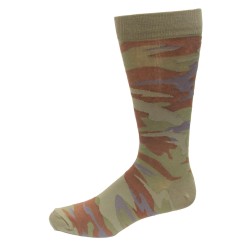 K. Bell Men's Camouflage Crew Socks 1 Pair, Olive, Men's  Size Shoe 10-13