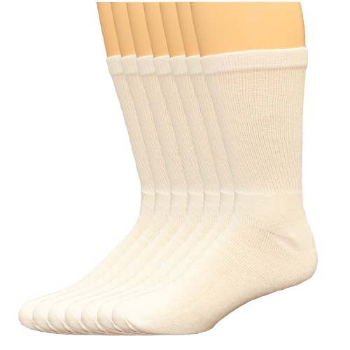 Lee Men's Full Cushioned Crew Socks 11 Pair, White, Men's 6-12