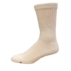 Medipeds Coolmax Cotton Half Cushion Crew Socks 2 Pair, White, M9-12