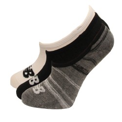 New Balance Liner Socks, Black Multi, (L) Ladies 10-13.5/Mens 8.5-12.5, 6 Pair