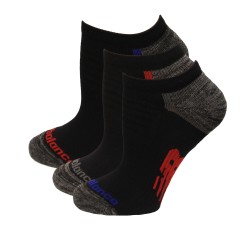 New Balance Strategic Cushion Running No Show Socks, Red Heather, (L) Ladies 10-13.5/Mens 8.5-12.5, 3 Pair