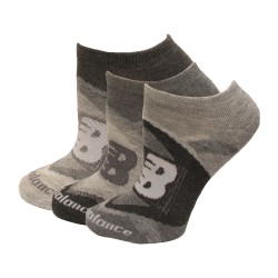 New Balance Performance Cushion No Show Socks, Grey, (L) Ladies 10-13.5/Mens 8.5-12.5, 3 Pair