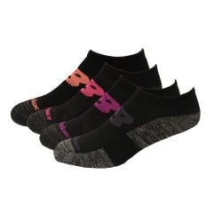 New Balance Performance Cushion Low Cut Socks, Black Multi, (M) Ladies 6-10/Mens 6-8.5, 6 Pair