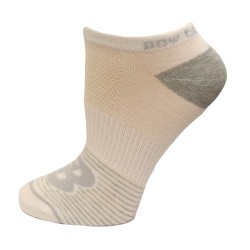 New Balance No Show Flatknit Socks, White, (L) Ladies 10-13.5/Mens 8.5-12.5, 3 Pair