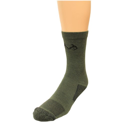 RealTree Insect Shield Crew Socks, 1 Pair, Medium (W 6-9 / M 4-9), Olive