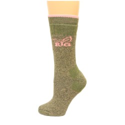 RealTree Ladies Heavy Wool Blend Boot Socks, 1 Pair, Medium (W 6-9), Olive