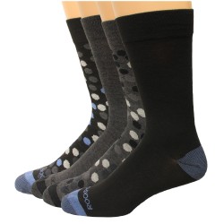 Rockport Men's Crew Socks 4 Pair, Dots Assorted, Men's 8-12