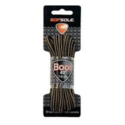 Sof Sole Boot Round, Black / Tan Waxed, 45 inch