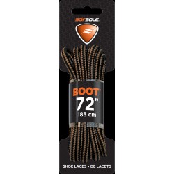 Sof Sole Round Boot Laces (Brown/Black, 72-Inch)
