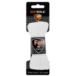 Sof Sole Athletic Fat Shoe Lace (White, 45-Inch)