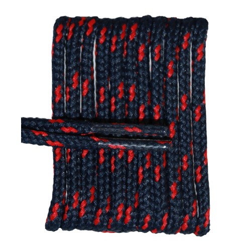 FeetPeople High Quality Round Laces For Boots And Shoes, Navy With Red Chip FeetPeople High Quality Round Laces For Boots And Shoes, Navy With Red Chip