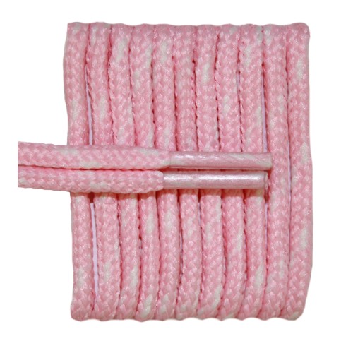 FeetPeople High Quality Round Laces For Boots And Shoes, Pink With White Chip FeetPeople High Quality Round Laces For Boots And Shoes, Pink With White Chip