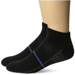 Top Flite Half Cushion Low Cut Socks, Black, (L) W 9-12 / M 9-13, 2 Pair