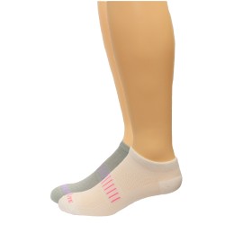 Top Flite Ladies No Show Socks, White/Grey, (M) W 6-9 / M 4-9, 2 Pair