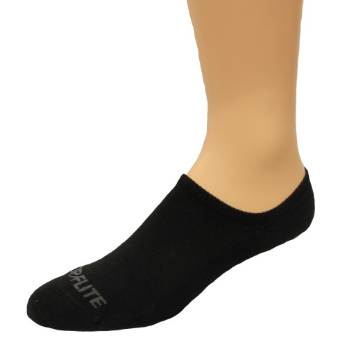 Top Flite Seamless Toe No Show Socks, Black, (L) W 9-12 / M 9-13, 2 Pair