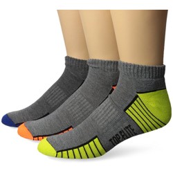 Top Flite Low Cut Socks, Dk Grey, (L) W 9-12 / M 9-13, 3 Pair