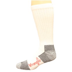 Riggs by Wrangler Medium Weight Cotton Work Sock 4 Pair, White, M 8.5-10.5