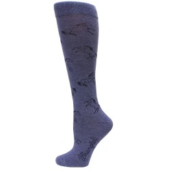 Wrangler Ladies Horse Boot Socks 1 Pair, Denim, W 7.5-9.5