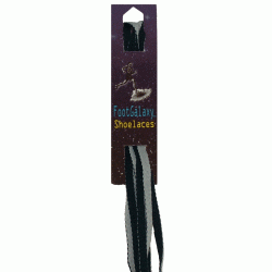 FootGalaxy Reversible Double-Sided Grey and Black Flat Laces