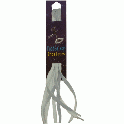 FootGalaxy Reversible Double-Sided Grey and White Flat Laces
